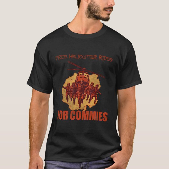 T-shirt Circuits D'Hélicoptère Gratuits Pour Les Commies (Devant)
