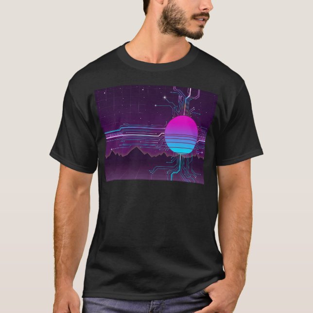 T-shirt Circuits Du Soleil - Vaporwave (Devant)