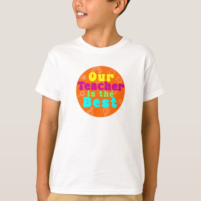 T-shirt Circulaire d'appréciation de l'enseignant coloré (Devant)