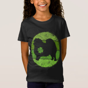 T-Shirt Circulaire Poméranie Irlandais Shamrock Cadeau Pom