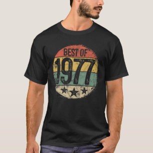 T-shirt Circulaire Rétro Meilleur De 1977 44E Anniversair