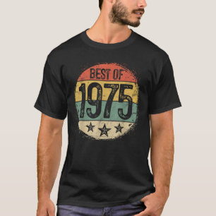 T-shirt Circulaire Vintage Best Of 1975 Cadeau 50 Ans