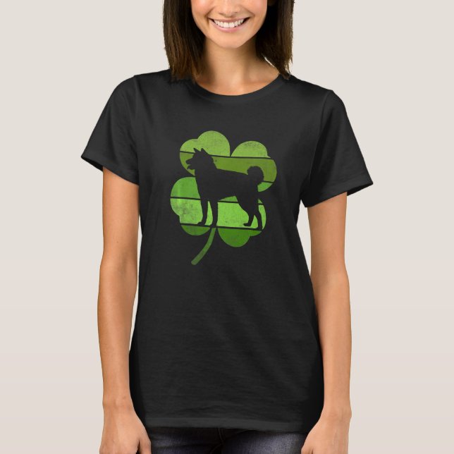 T-shirt Circular Akita Irish Shamrock Dog St Patrick's Day (Devant)