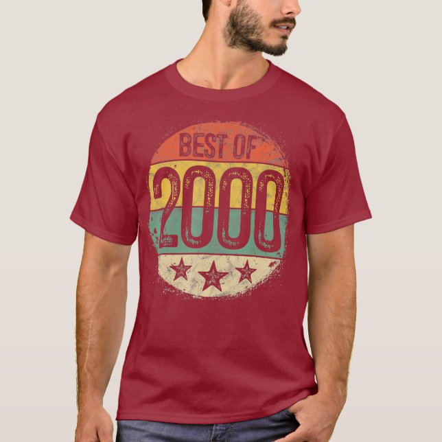 T-shirt Circular Retro Best of 2000 20e anniversaire cadea (Devant)