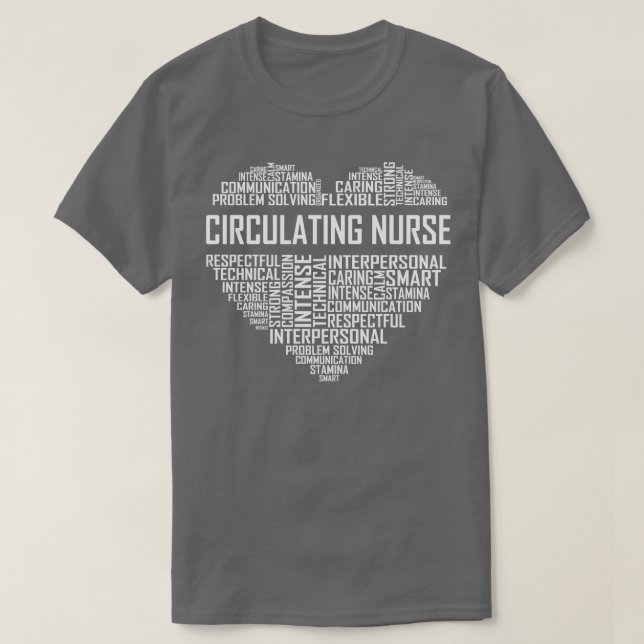 T-shirt Circuler le coeur des infirmières (Design devant)