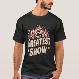 T-shirt Circus Party Clown Lion anneau feu Acrobat Funny