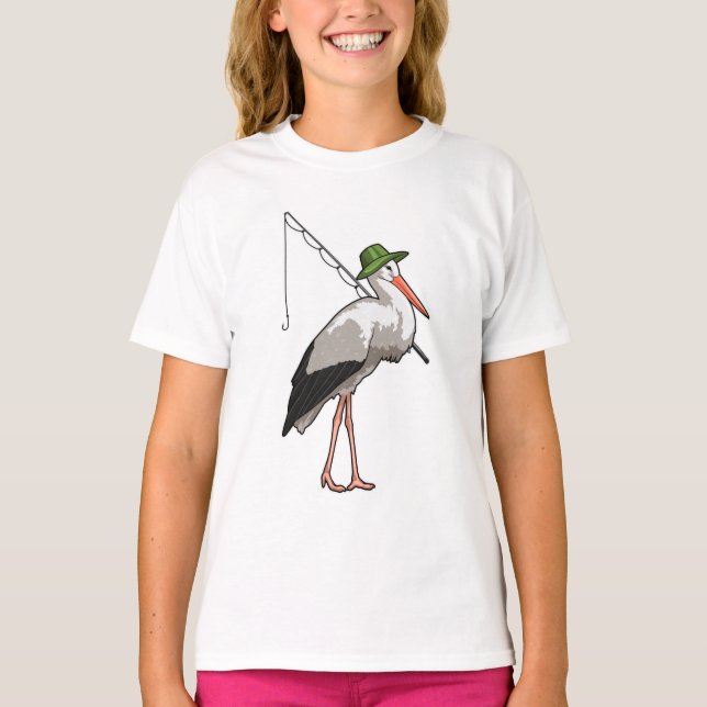 T-shirt Cire à la pêche avec canne à pêche (Devant)