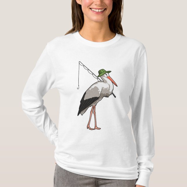 T-shirt Cire à la pêche avec canne à pêche (Devant)