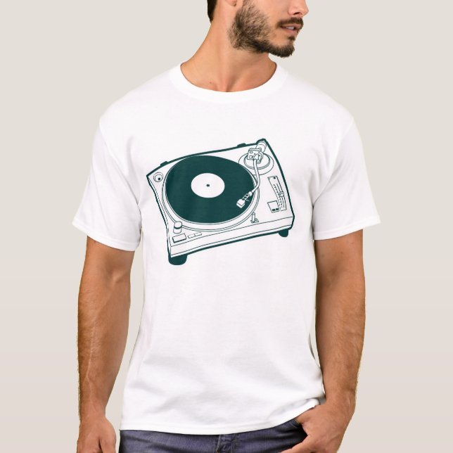 T-shirt Cire de la vieille école / Tourne-disque (Devant)