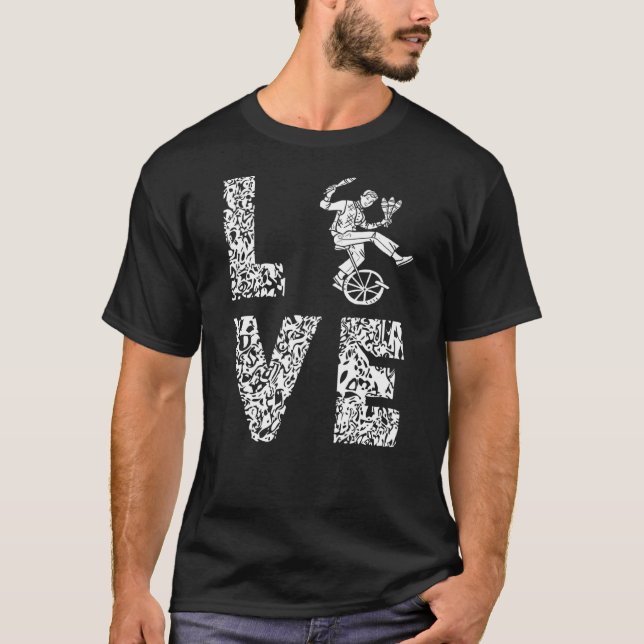 T-shirt Cirque Amour Unicycle Show Balancing Leopard Circu (Devant)