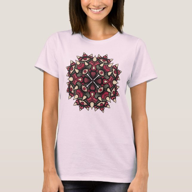 T-shirt Cirque d'horreur rose pastel goth (Devant)