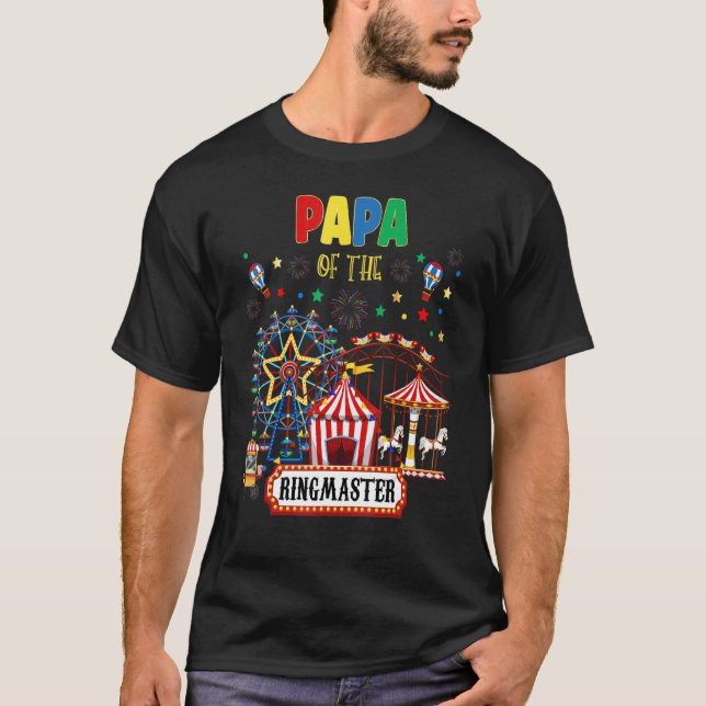 T-shirt Cirque Matching Famille Ringmaster Anniversaire Fê (Devant)