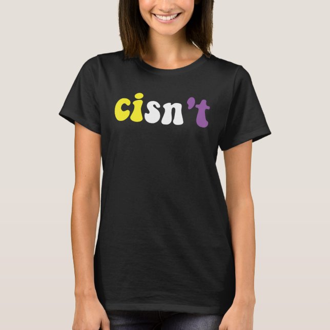 T-shirt Cis pas Pride non binaire Non Binary Flag Cisgende (Devant)