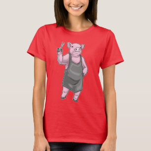 T-shirt Ciseaux Coiffeur de porc