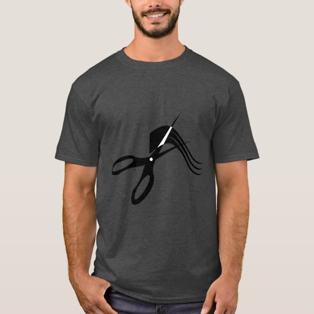 T-shirt Ciseaux de coiffeur - coiffeur (Devant)