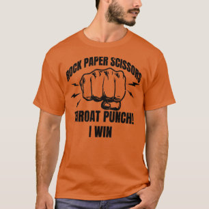 T-shirt Ciseaux de papier de roche Throat Punch