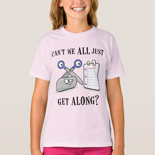 T-shirt Ciseaux de papier-roche (Devant)