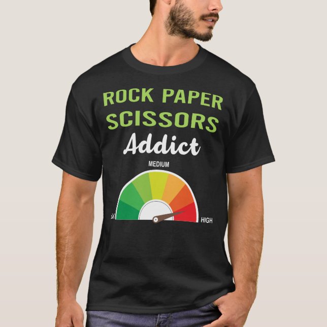 T-shirt Ciseaux de papier roche de dépendance (Devant)