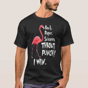 T-shirt Ciseaux de papier roche Throat Punch Je gagne Flam