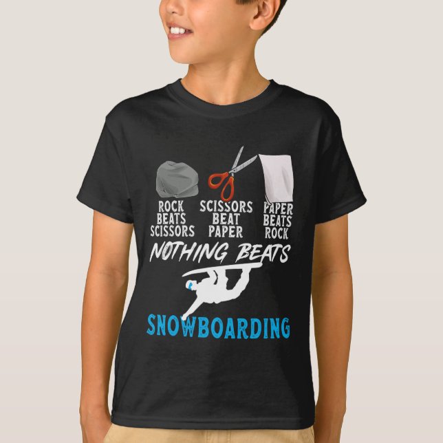 T-shirt Ciseaux de papier rocheux Rien de mieux que le sno (Devant)