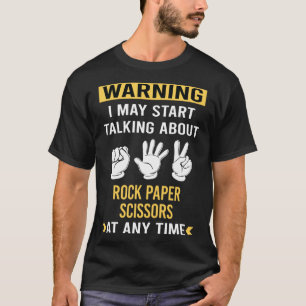 T-shirt Ciseaux de papier rock d'avertissement amusant