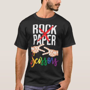 T-shirt Ciseaux de papier rock Lesbian Lgbtq Queer Gay pri