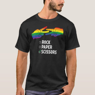 T-shirt Ciseaux de papier rock Lesbian Pride Lgbt Lgbtq Ra