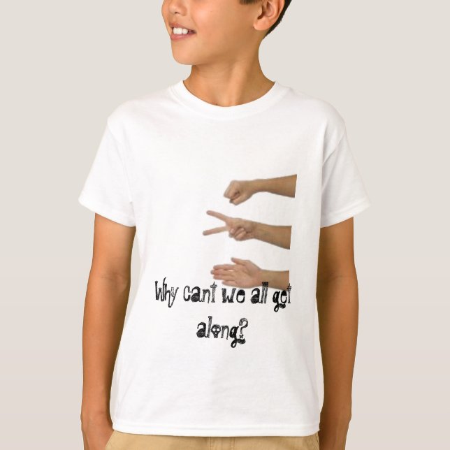T-shirt ciseaux de papier rock pourquoi ne pouvons-nous pa (Devant)