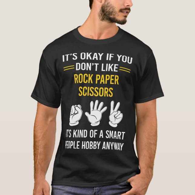 T-shirt Ciseaux de papier Rock Smart People (Devant)