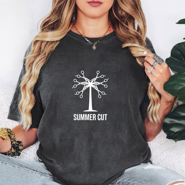 T-shirt Ciseaux d'été Salon de coiffure Barbier (Créateur téléchargé)