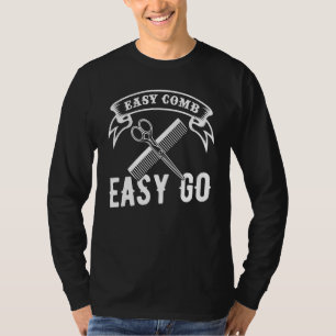 T-shirt Ciseaux Et Barbier À Peigne Pour Coiffeur