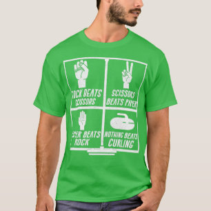 T-shirt Ciseaux Papier Rocher Curling Funny Curler 2