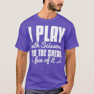 T-shirt Ciseaux pour cheveux Cool Drôle Coiffeuses