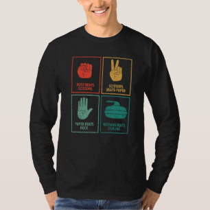 T-shirt Ciseaux rocheux papier rien ne bat curling curler