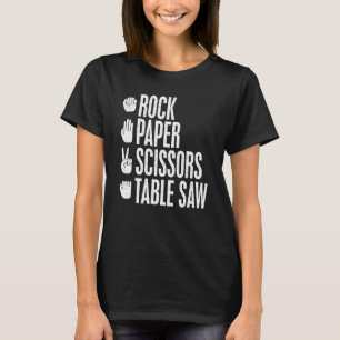 T-shirt Ciseaux vintages Papier Rocher Table Vues Femmes H