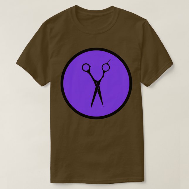 T-shirt Ciseaux violets (Design devant)