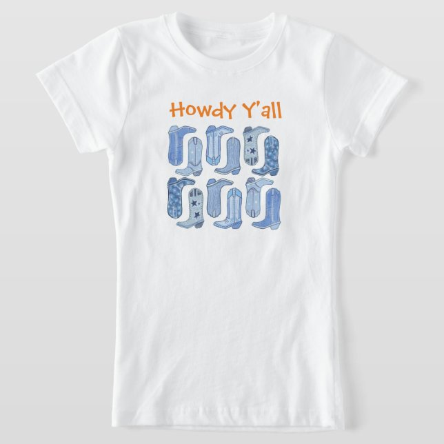 T-Shirt CISV Austin Howdy Fille Y'all (Poser)