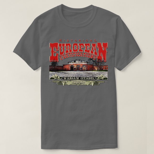 T-shirt Citadelle de Varsovie Pologne (Design devant)