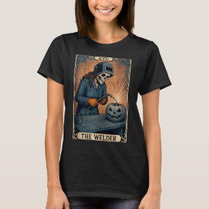 T-shirt Citant de soudure d'Halloween Crâne Citrouille Cad