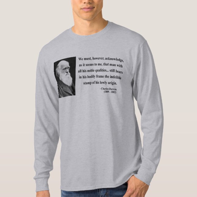 T-shirt Citation 1B de Charles Darwin (Devant)