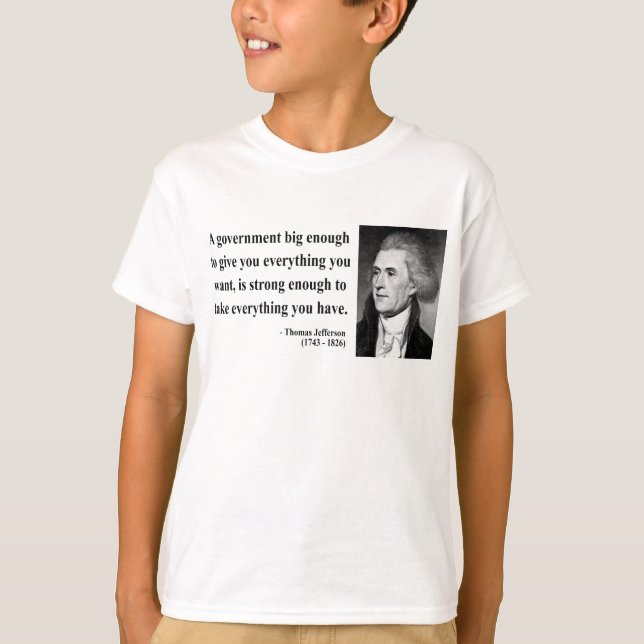 T-shirt Citation 1B de Thomas Jefferson (Devant)