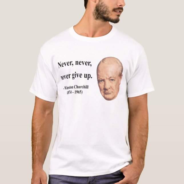 T-shirt Citation 1B de Winston Churchill (Devant)