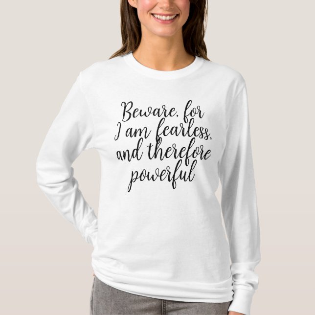T-shirt Citation-32450 Des Femmes Sans Peur Motivation Pui (Devant)