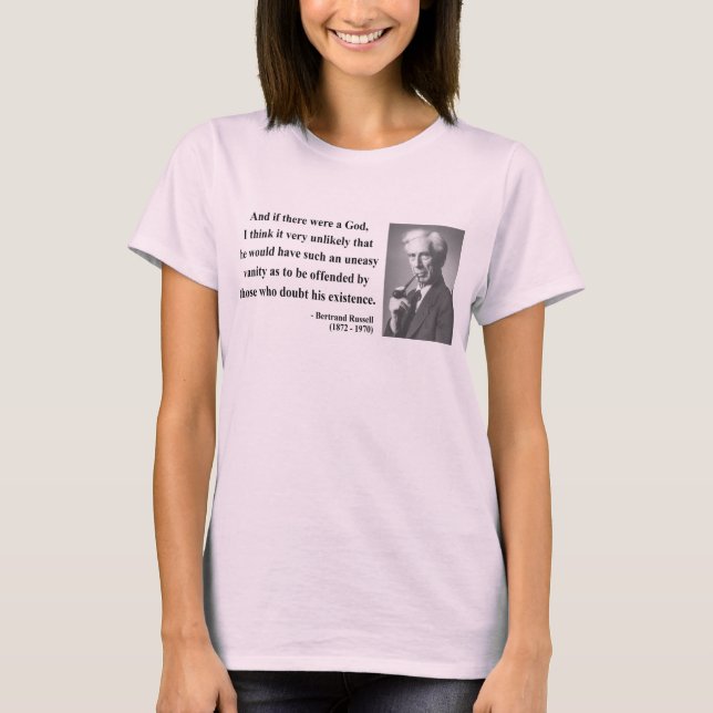 T-shirt Citation 3b de Bertrand Russell (Devant)