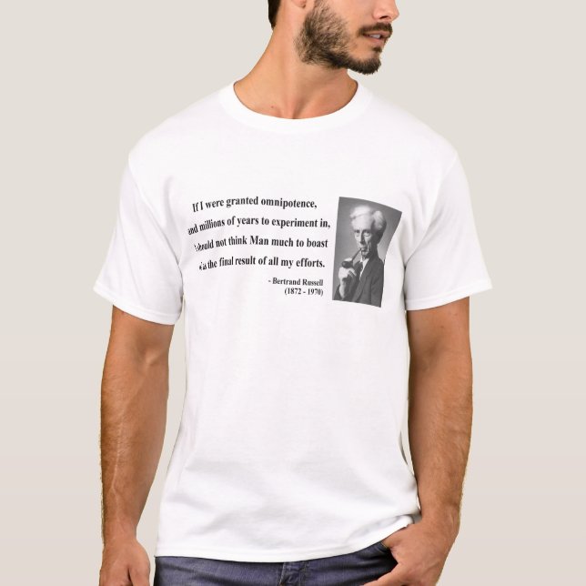 T-shirt Citation 4b de Bertrand Russell (Devant)