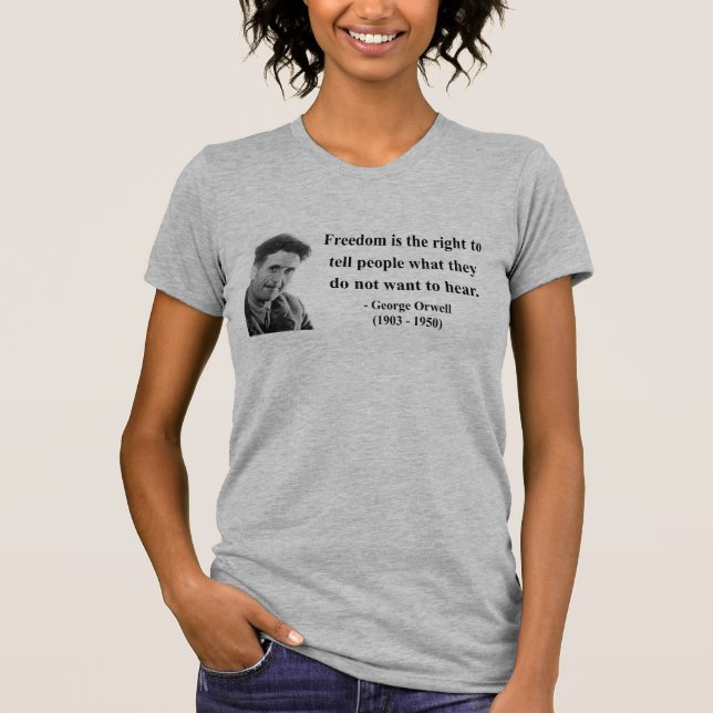 T-shirt Citation 4b de George Orwell (Devant)