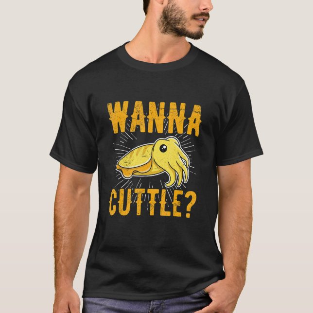 T-shirt Citation à découper pour un céphalopode (Devant)