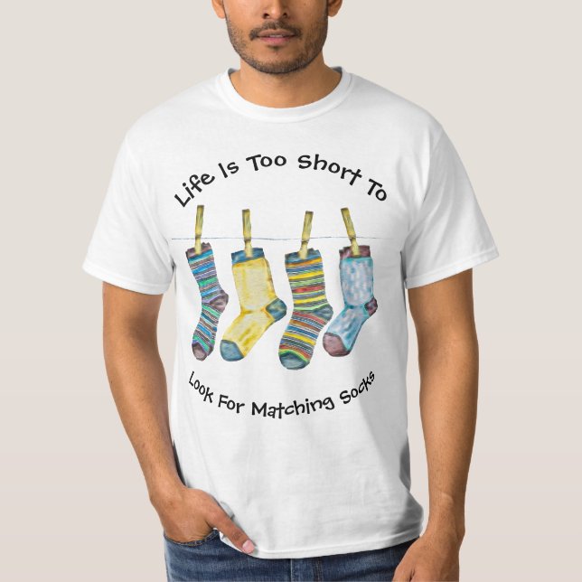 T-shirt Citation À Vie Disant Chaussettes Mignonnes Humour (Devant)