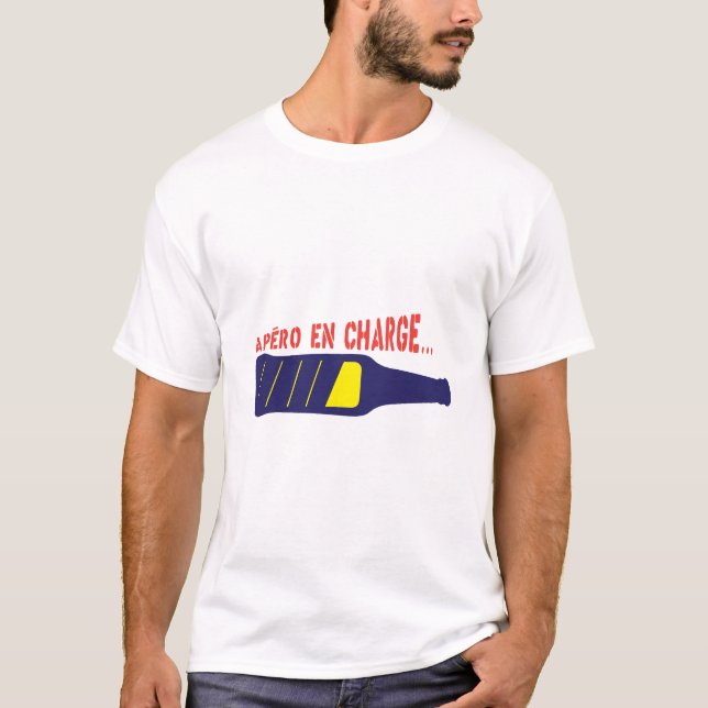 T-shirt citation_alcool_humour_apero_en_charge_bouteille_d (Devant)