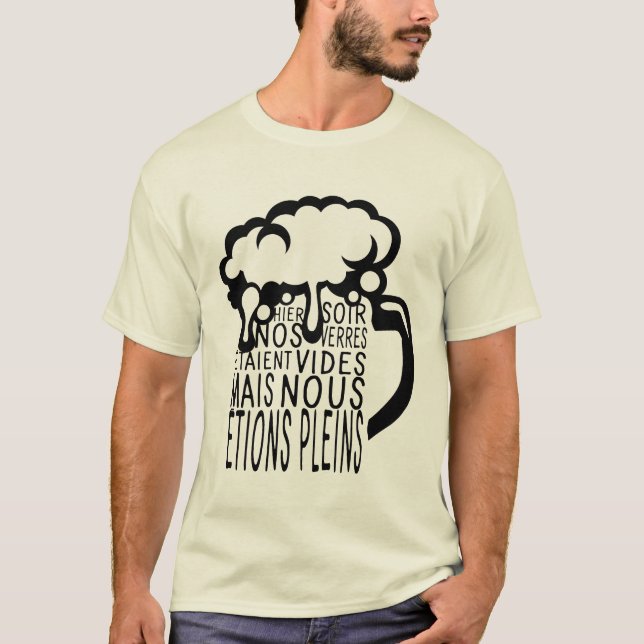 T-shirt citation_alcool_humour_apero_verre_biere_pleins_vi (Devant)